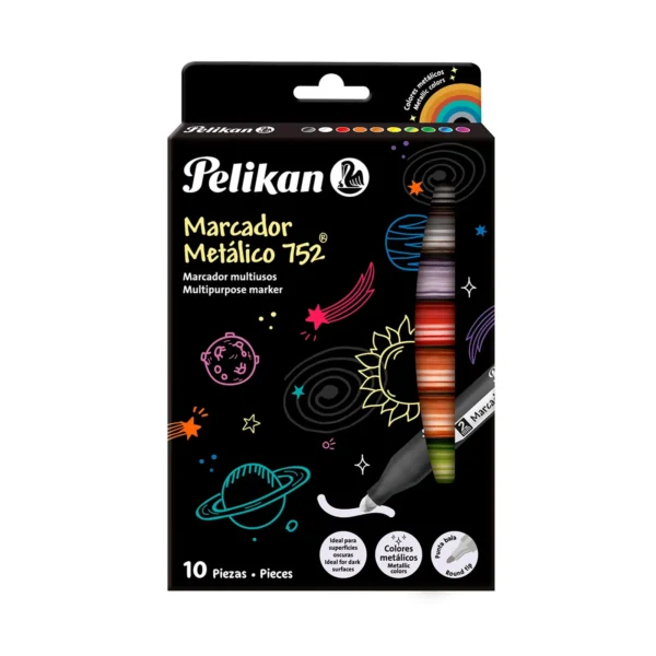 Marcador permanente Pelikan Metal 752 x 10