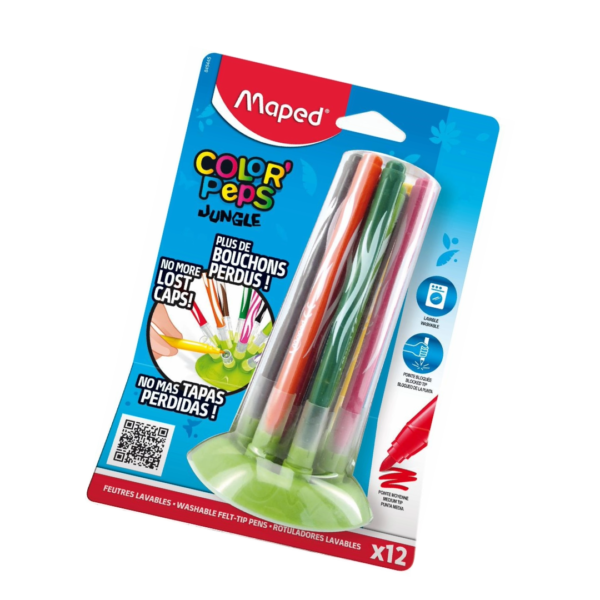 Descubre los MAPED Color’Peps Jungle Innovation. Crayones sostenibles con colores vibrantes y diseño ergonómico. ¡Crea arte mientras cuidas el planeta!