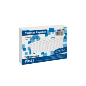 Tarjetas Rayadas (Fichas) Erasa